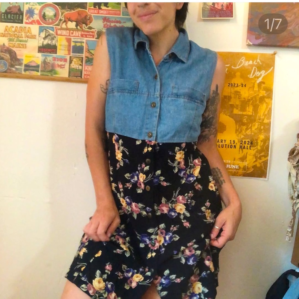 California Concepts Fit and Flare Floral Midi Dress